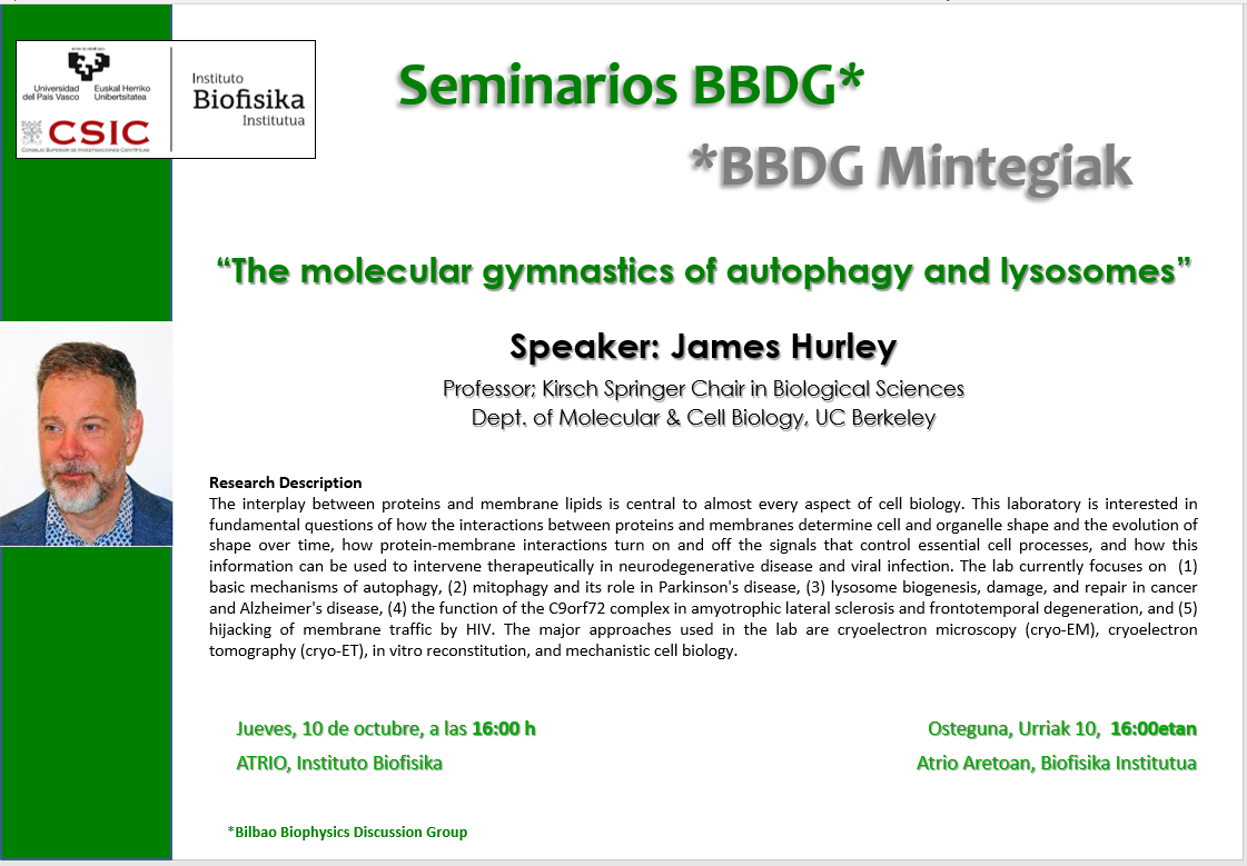 BBDG Seminar: "The molecular gymnastics of autophagy and lysosomes"