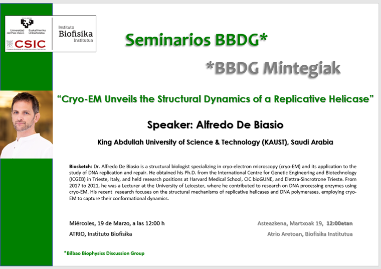 BBDG Seminar: "Cryo-EM Unveils the Structural Dynamics of a Replicative Helicase"