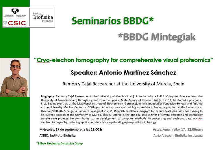 BBDG Seminar: "Cryo-electron tomography for comprehensive visual proteomics"