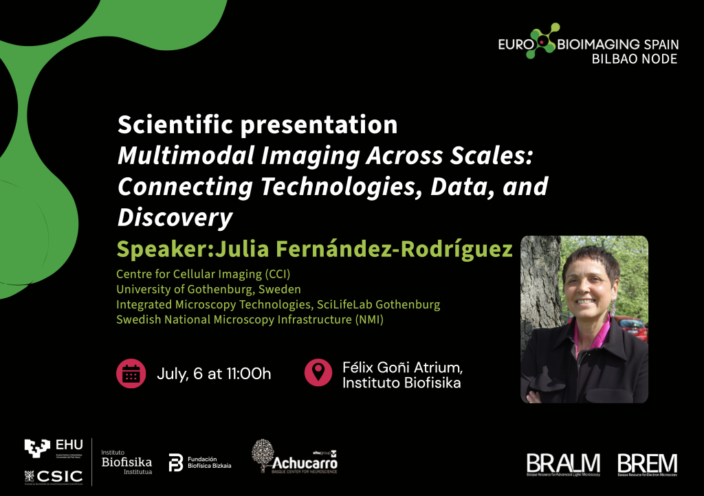 Next EuroBioImaging Bilbao Node Seminars: July 6, 2026, 11:00h & 12.15h – Julia Fernández-Rodríguez
